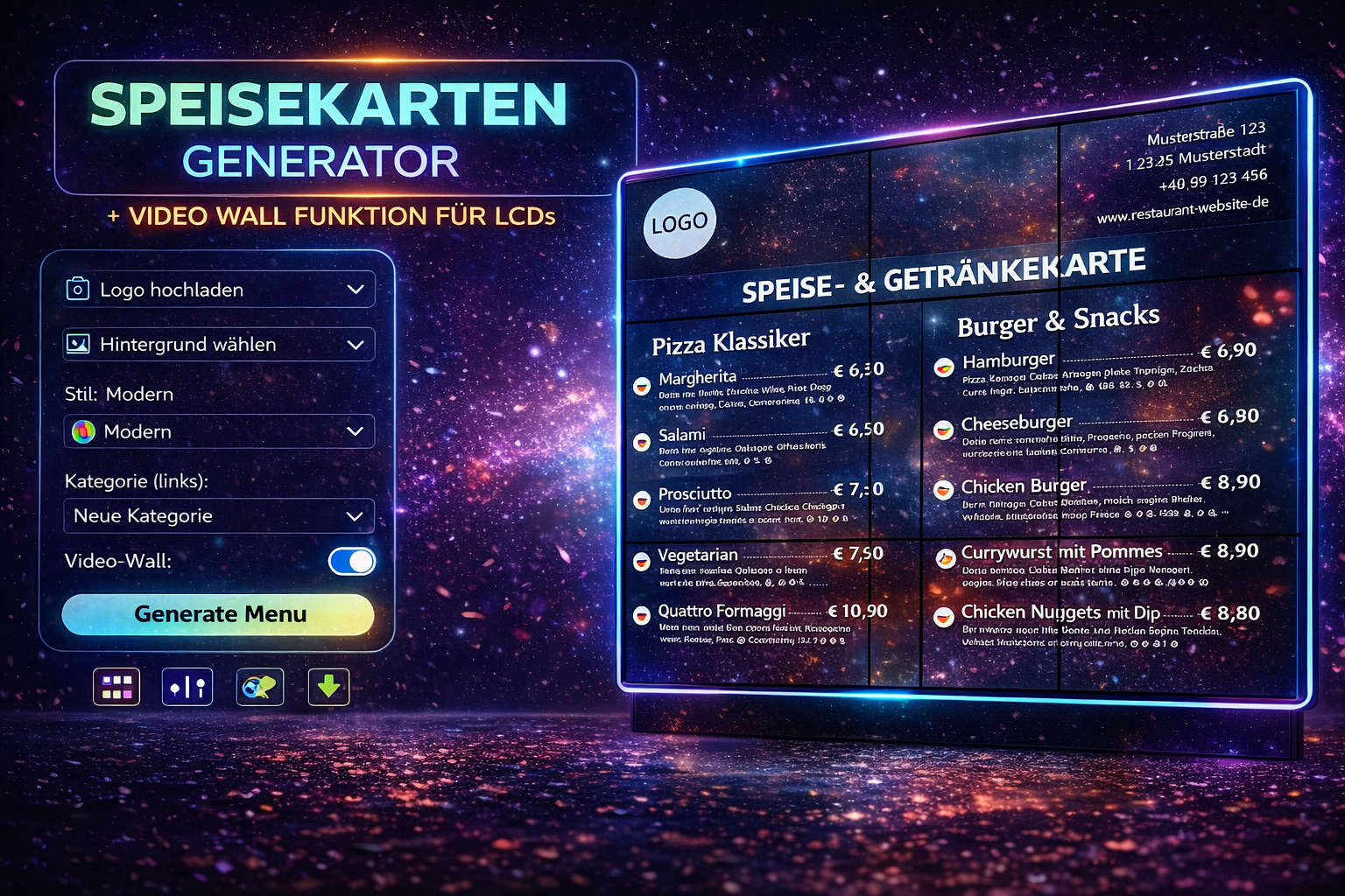 Sspeisekarten generator